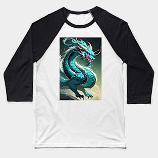 Green serpent dragon Baseball T-Shirt